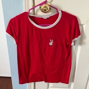 Red « pardon my french » t-shirt